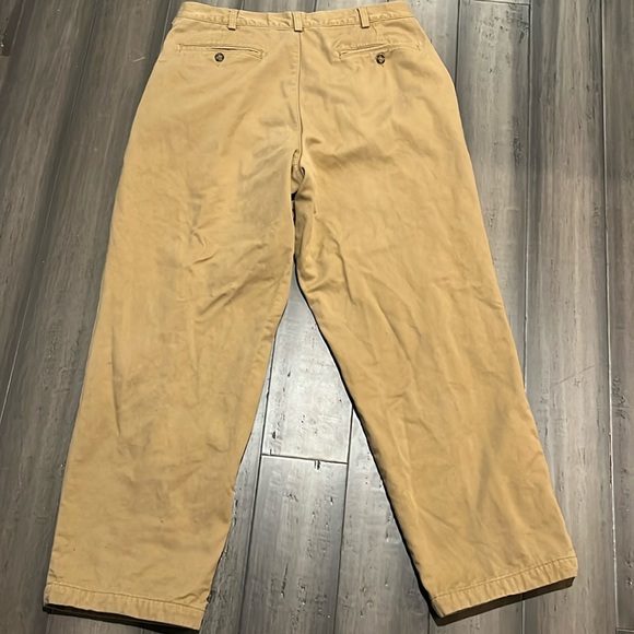 Men’s L.L Bean Double L Natural Fit Plain Front, Flannel-Lined Pants - Picture 3 of 5